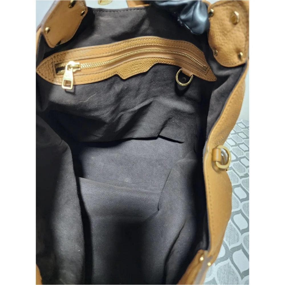 LOUIS VUITTON Mahina L Hobo Bag Brown